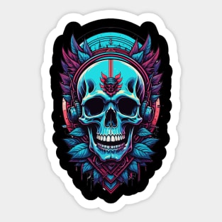 Electrifying Skull Sticker